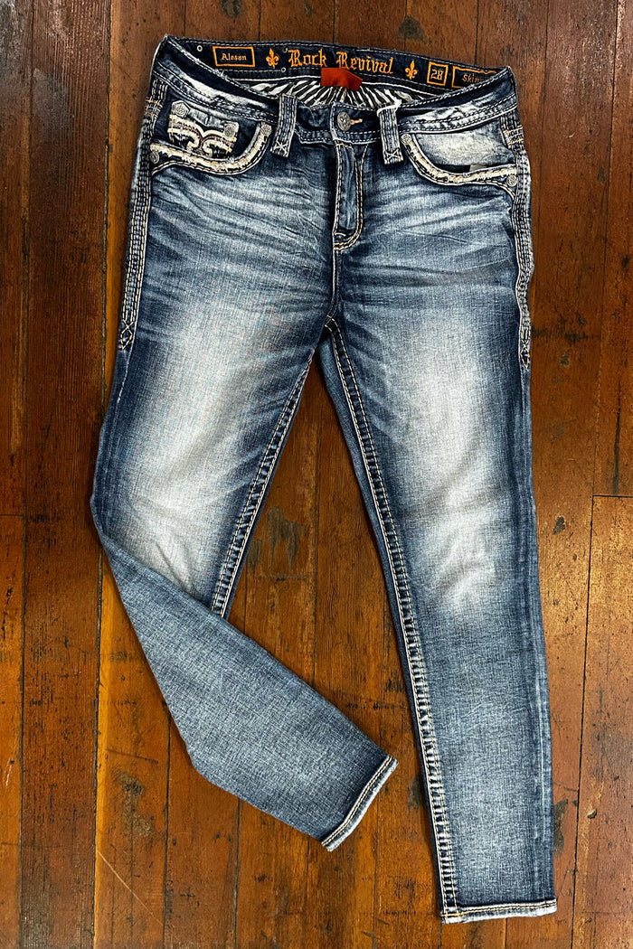 FINAL SALE - Rock Revival ALESAN Skinny Jean-Skinny-Rock Revival-Gallop 'n Glitz- Women's Western Wear Boutique, Located in Grants Pass, Oregon