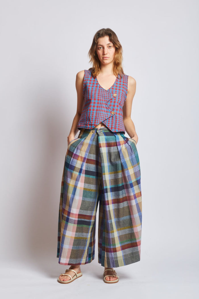 FRIDA PANTS | MIST CHEX