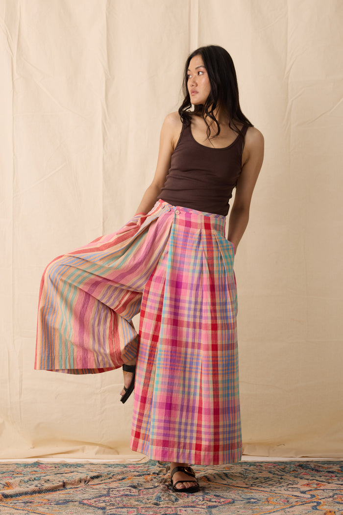 FRIDA PANTS | POPSICLE CHEX + STRIPE