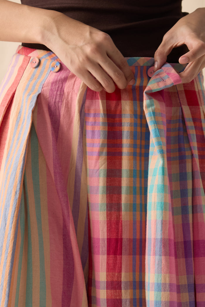 FRIDA PANTS | POPSICLE CHEX + STRIPE