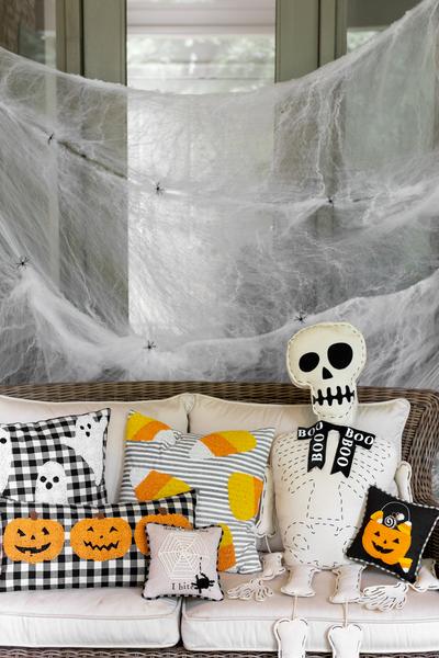 Ghost Halloween Beaded Pillow