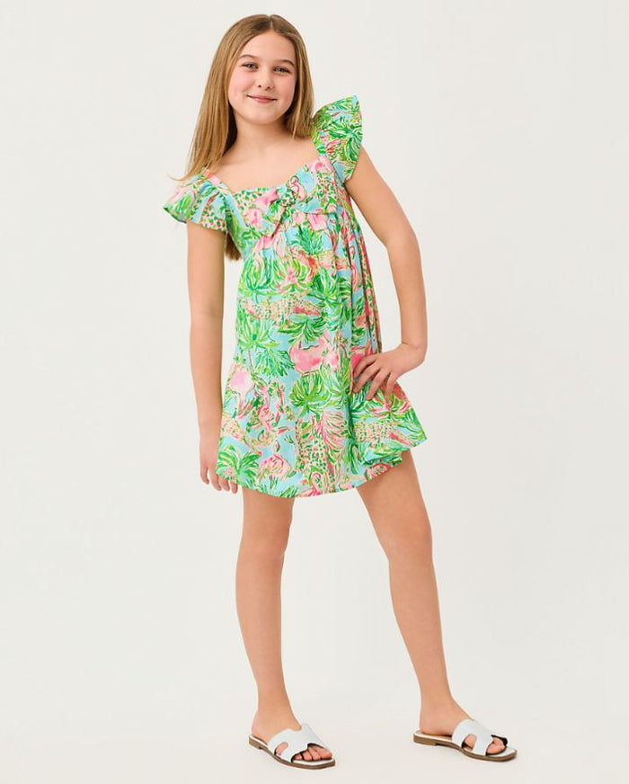 GIRLS ANIKA BOW DRESS