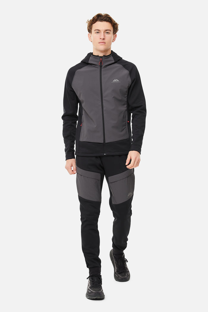 Glacier Fleece Hood - Black/Grey