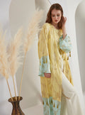 Gold Jaquard Tassal Abaya - Store WF