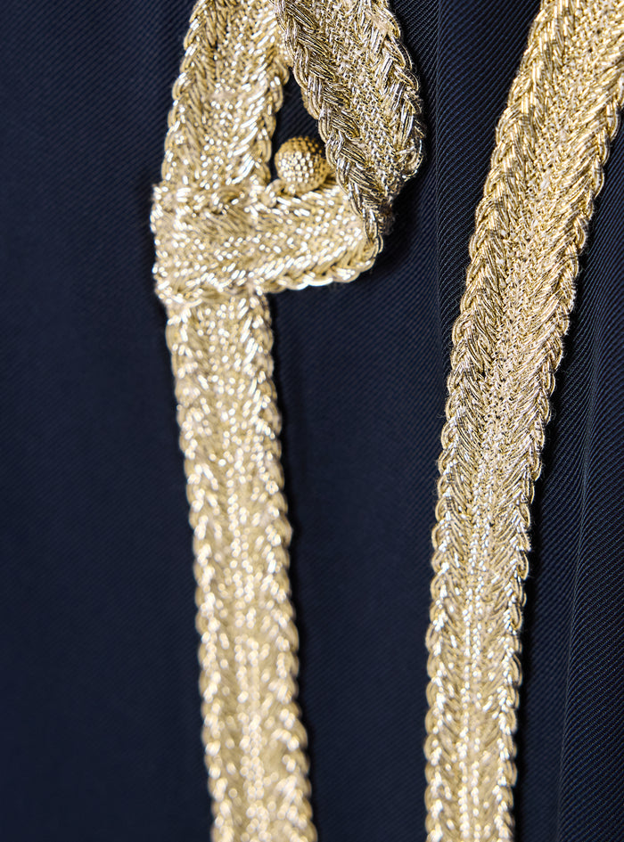 Golden Embroidery Navy Abaya - Store WF
