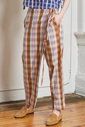 HALF WRAP PANT | CHESTNUT CHEX