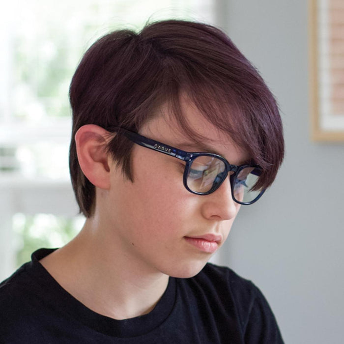 Havana Kids - Blue Light Glasses Matte Translucent Navy Frame