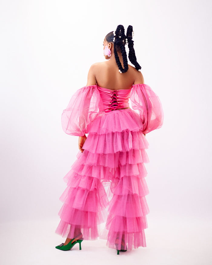 Honey Pants - Tulle Ruffled Layered Trousers - Dimaz