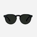 Black sunglasses on a white background