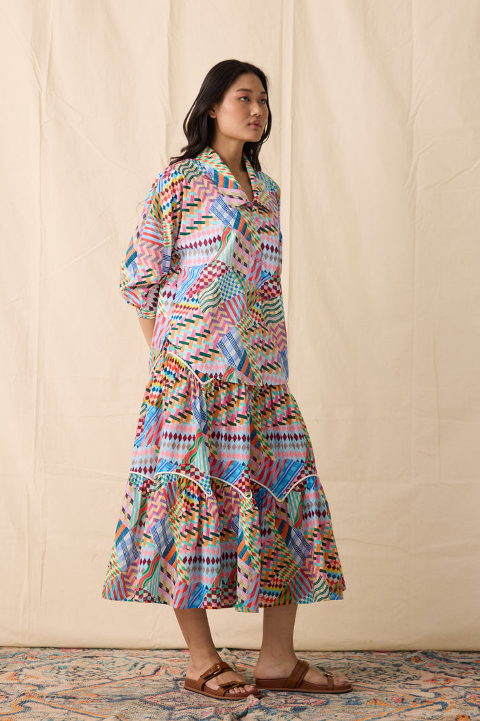 ISLA SHIRT | PATCHWORK PRINT