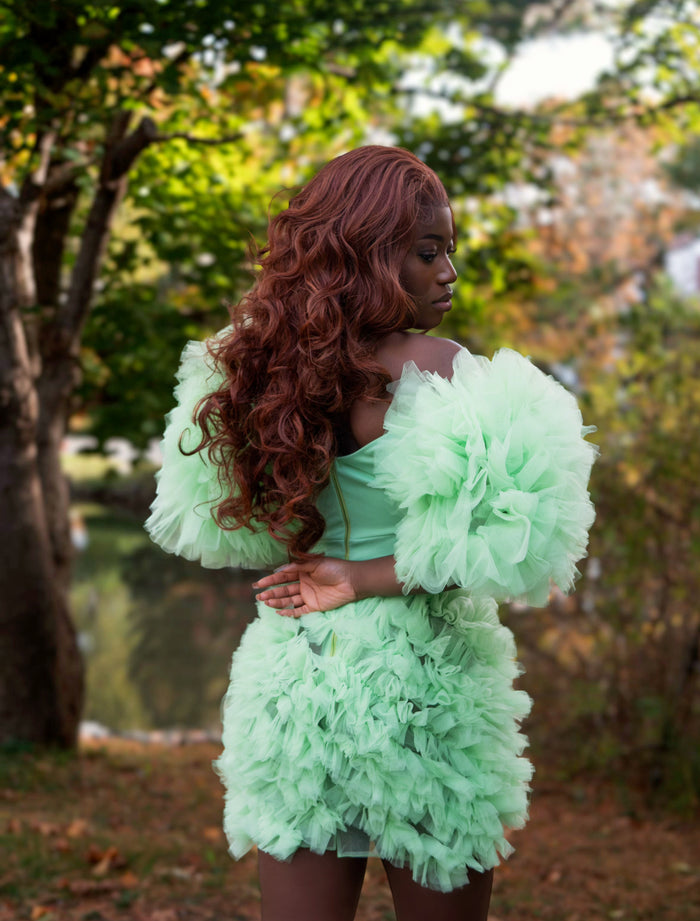 Ixora Coord - Ruffle Tulle Blouse - Dimaz