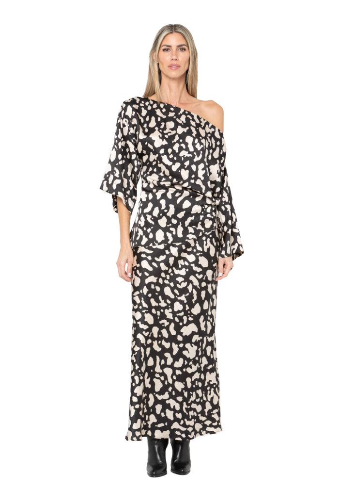 Jbs062 JBQ Spotted Midi Skirt