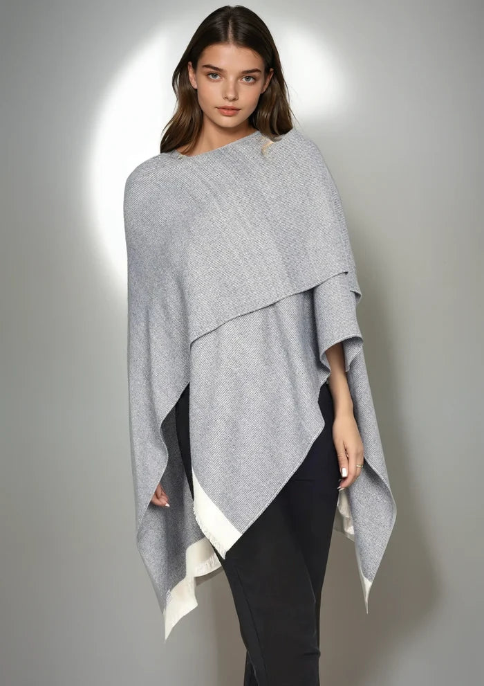 Jimmy Hourihan Fringed Shawl in Pepper/Salt Design