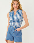 KAVALLA SLEEVELESS RUFFLE TOP