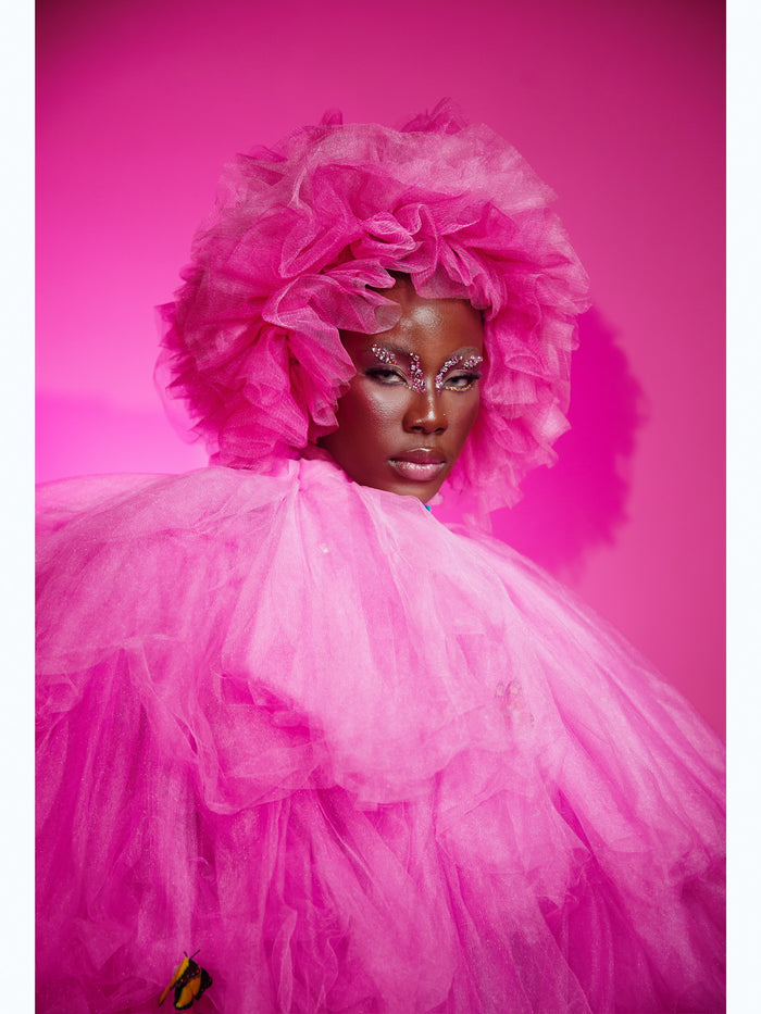 Keisha Butterfly Skirt Gown - Romantic Pink Tulle Dress - Dimaz