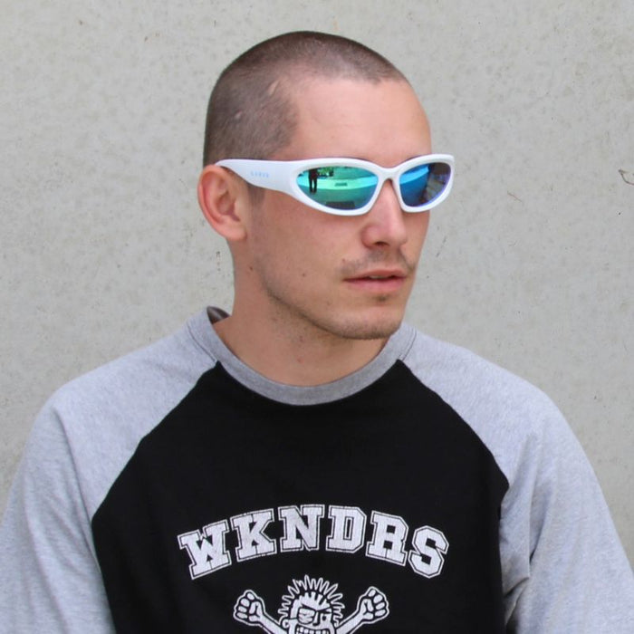 KUBIX - Gloss White with Blue Iridium Lens