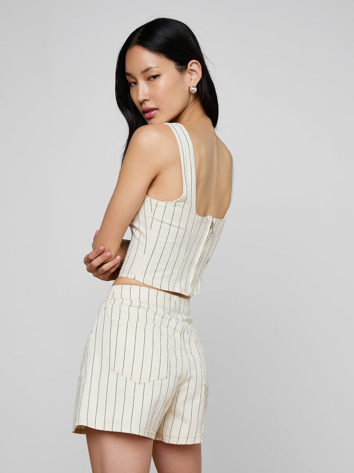 La20005 Navy Stripe Short