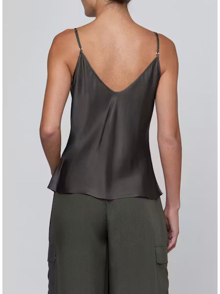 La40404 Ash Olive Silk Camisole