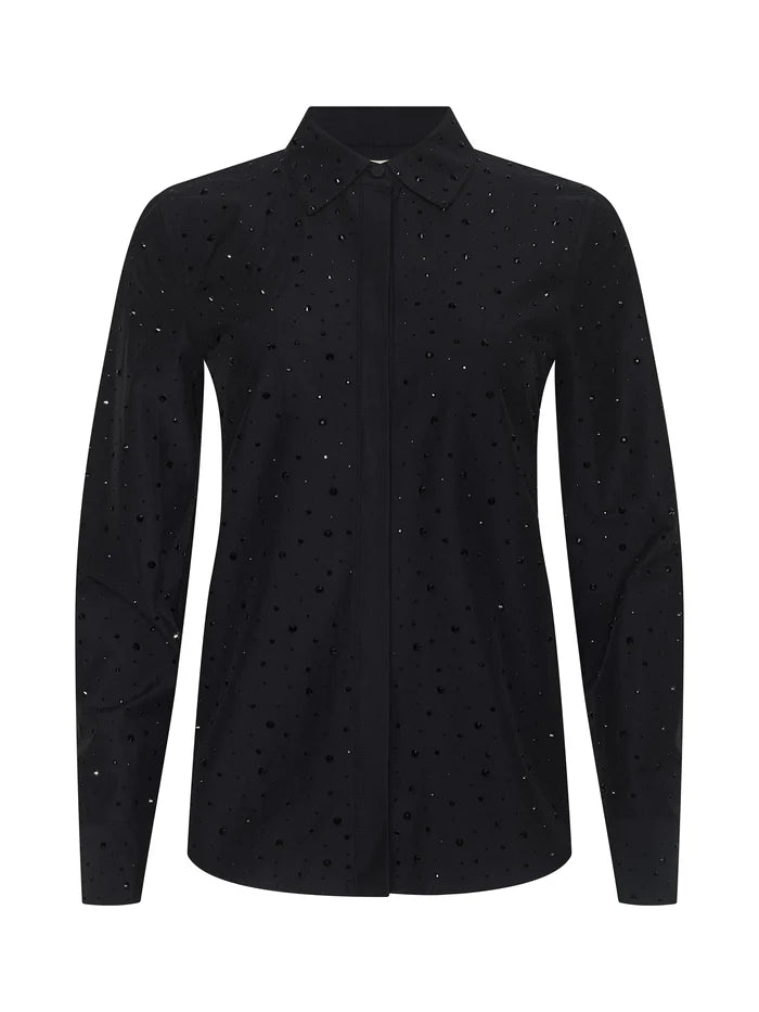 La40792 L’agence Crystal Button Down Blouse