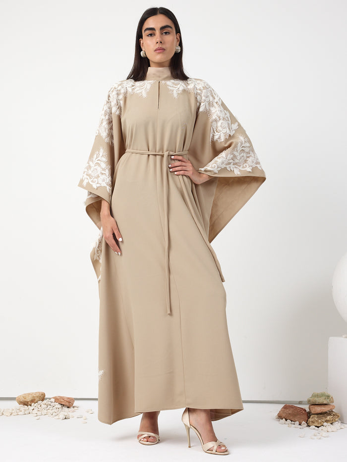 Lace Detail Kaftan Dress - Store WF