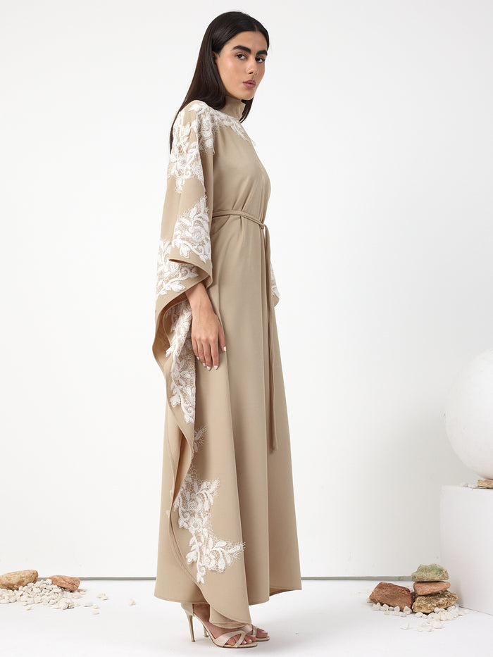 Lace Detail Kaftan Dress - Store WF