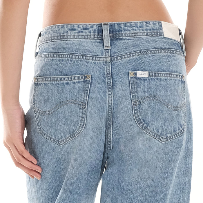 Lee Ladies A-line Wide Denim Jeans in Light Wash