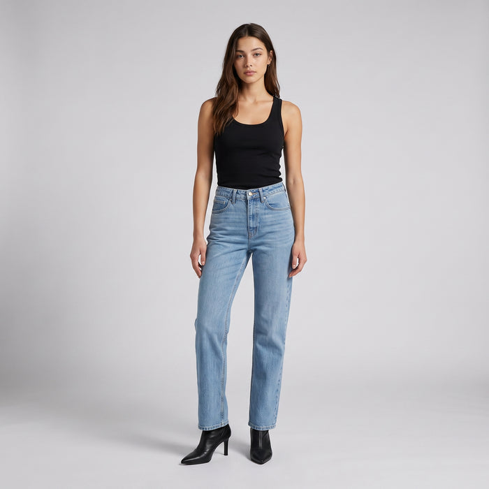 LEE LADIES CLASSIC STRAIGHT DENIM JEANS