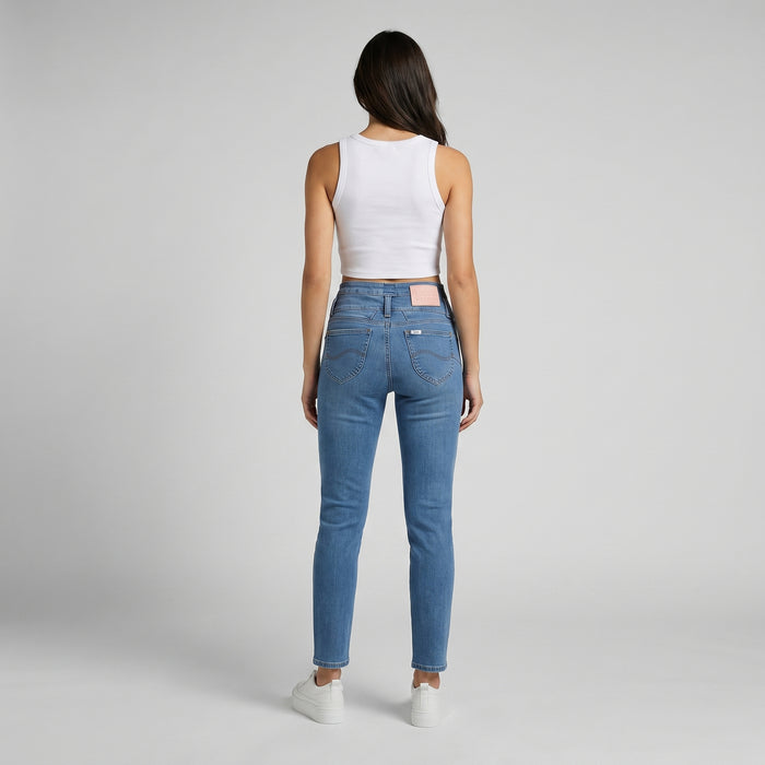LEE LADIES HIGH WAIST STRAIGHT CAROL PANTS; SHAPE MAGIC