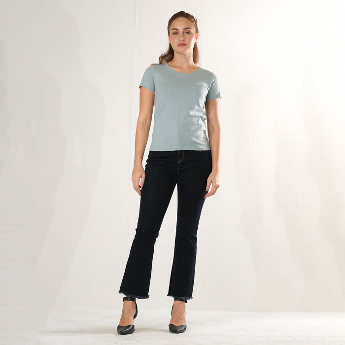 LEE LADIES ROUND NECK TEE WITH FUNCTIONAL CHEST POCKET
