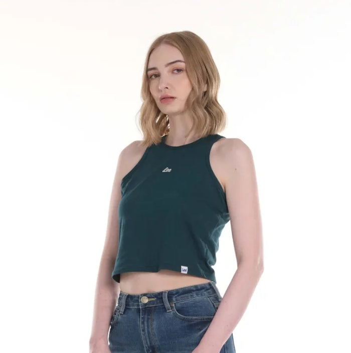 LEE LADIES SEMI CROPPED SLEEVELESS TOP