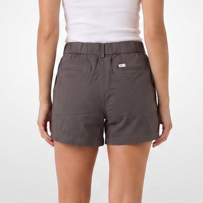 LEE LADIES TWO-BUTTON WIDE WAISTBAND HIGH-WAISTED EASY SHORTS