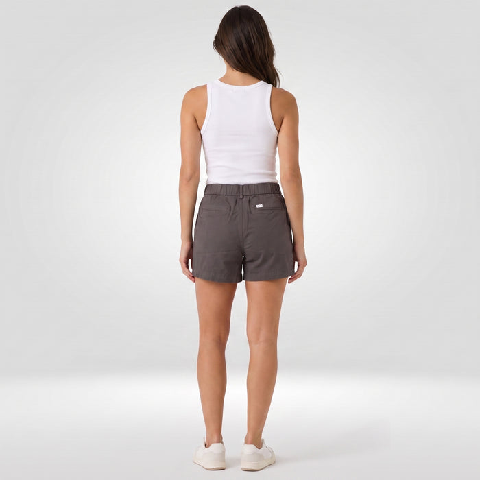 LEE LADIES TWO-BUTTON WIDE WAISTBAND HIGH-WAISTED EASY SHORTS