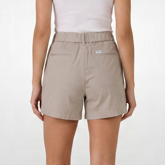 LEE LADIES TWO-BUTTON WIDE WAISTBAND HIGH-WAISTED EASY SHORTS