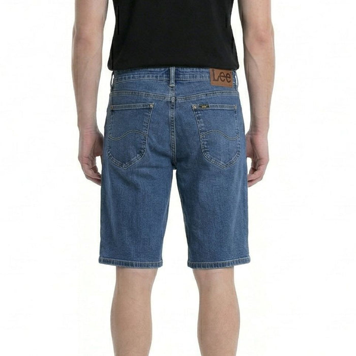 Lee Mens Denim Shorts in Blue Dog