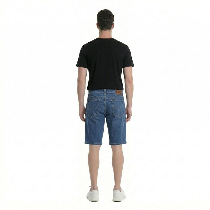 Lee Mens Denim Shorts in Blue Dog
