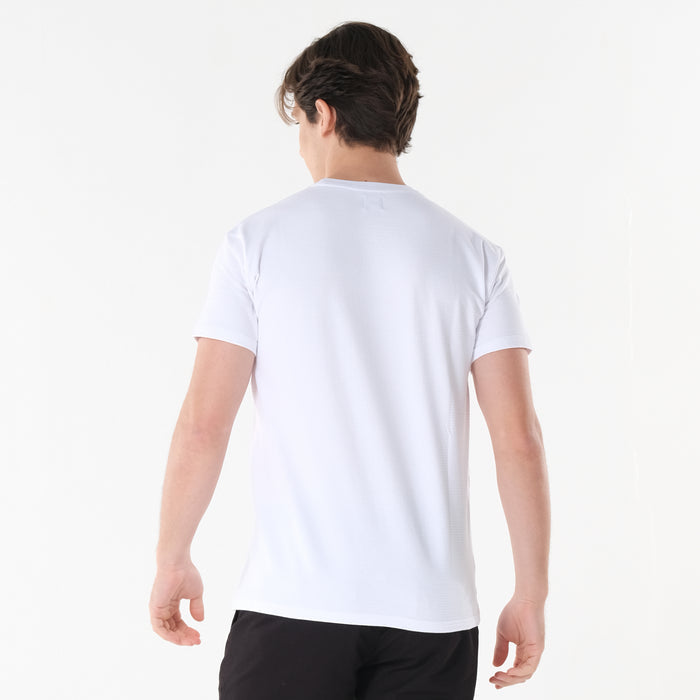 Lee Men's Missed Lycra Round Neck T-shirt With High Density Logo Print