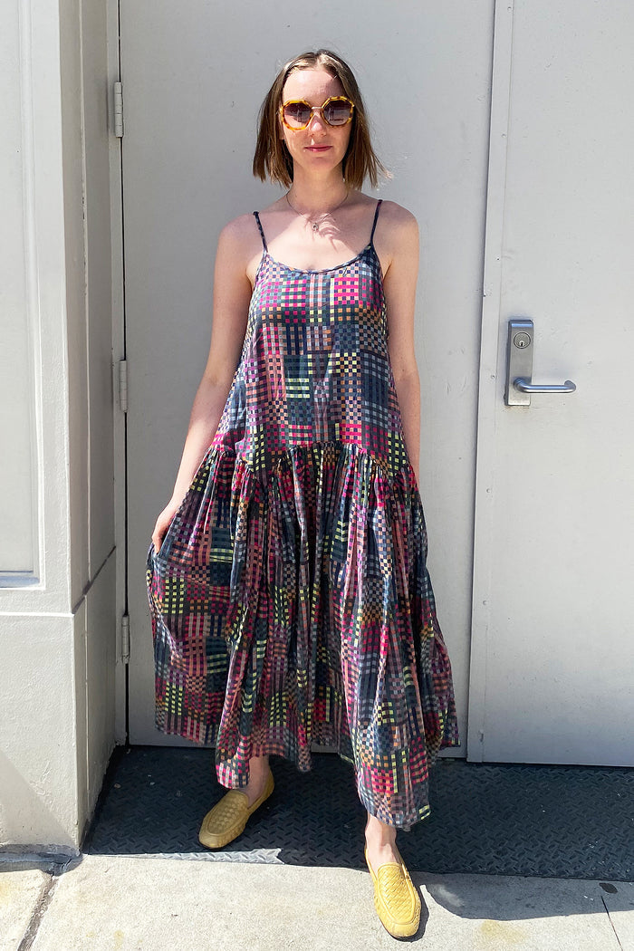 LEILA DRESS | NIGHT RUBIX PRINT