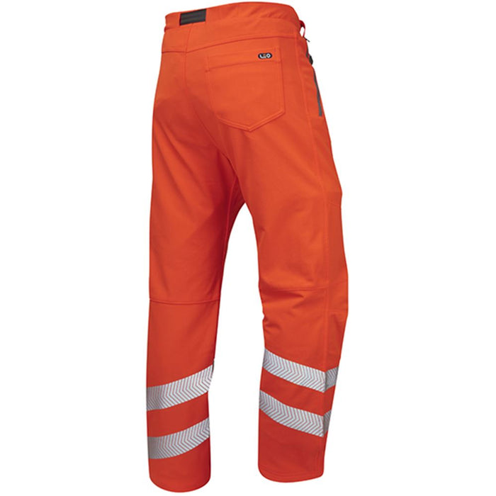 Leo Workwear Landcross Orange EcoViz 4K Stretch Hi Vis Work Trouser