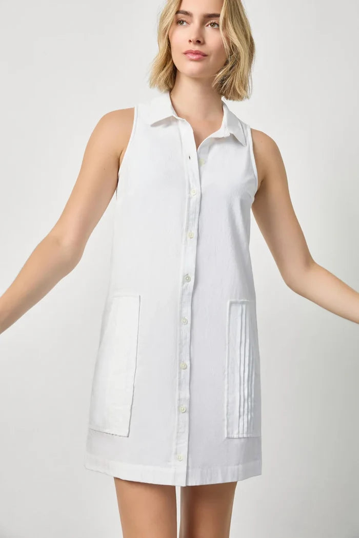 Lipa3360 Lilla P White Sleeveless Dress