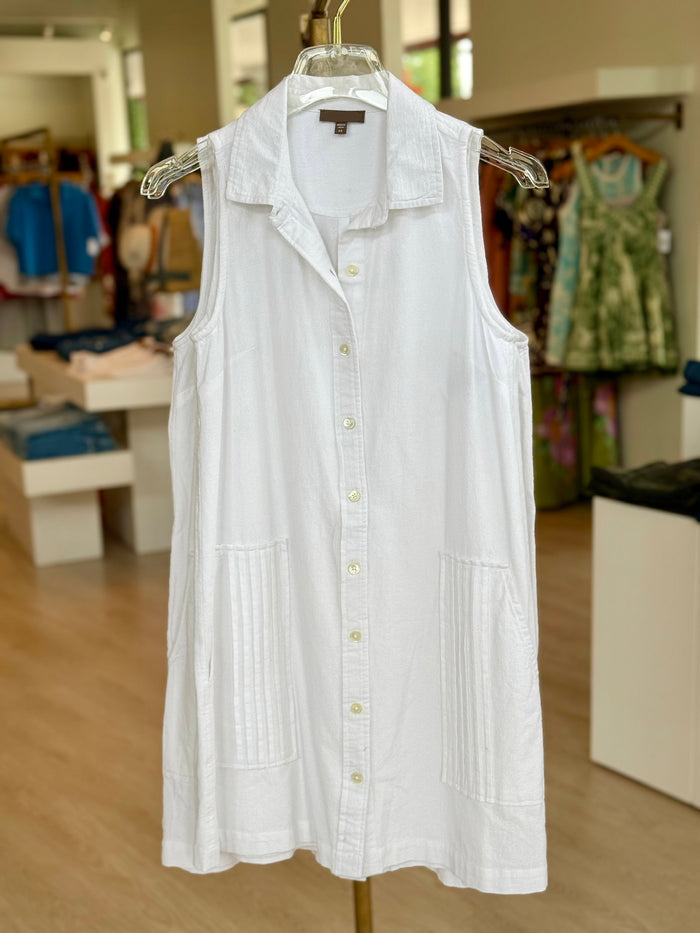 Lipa3360 Lilla P White Sleeveless Dress