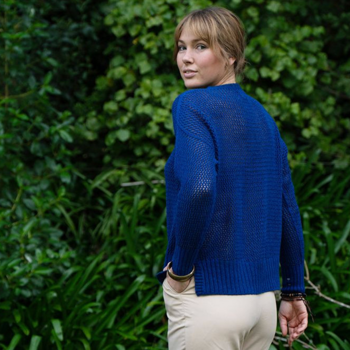 Lothlorian - Cotton & Merino Lax Jumper (CM108)Cobalt