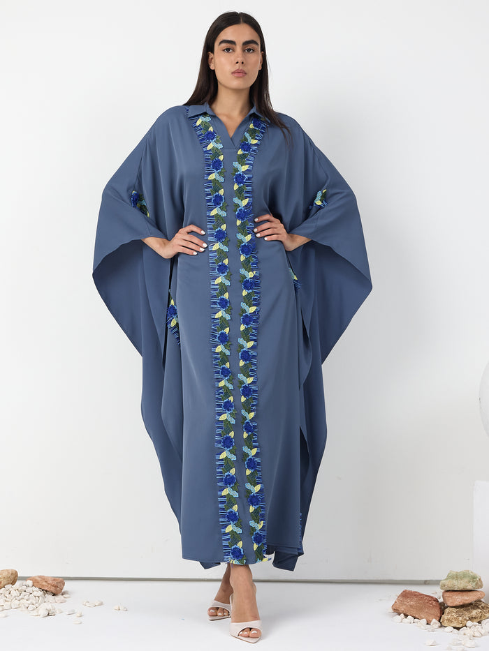 Luna Lace Trim Kaftan Dress - Store WF