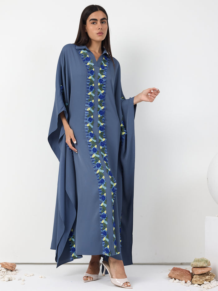 Luna Lace Trim Kaftan Dress - Store WF