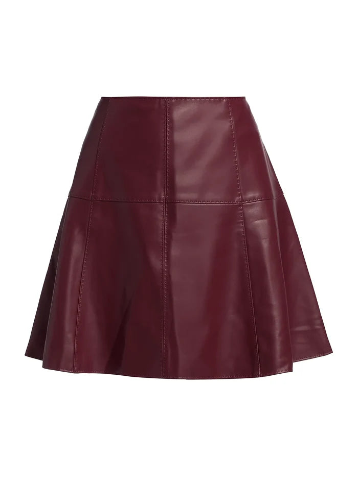 Ma159 Marie Oliver Burgundy Mini Skirt