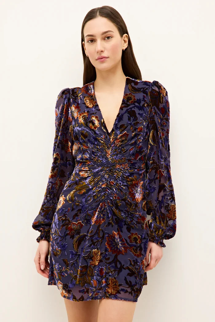 Ma2u18 Marie Oliver Velvet Floral Dress