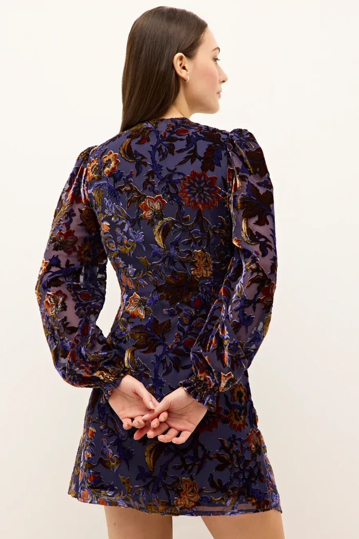 Ma2u18 Marie Oliver Velvet Floral Dress