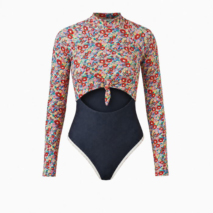 Maio Lycra Rip Curl Floral Manga Longa