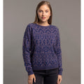McDonald - Possum and Merino Fair Isle Pullover (5056) Lilac/Cobalt