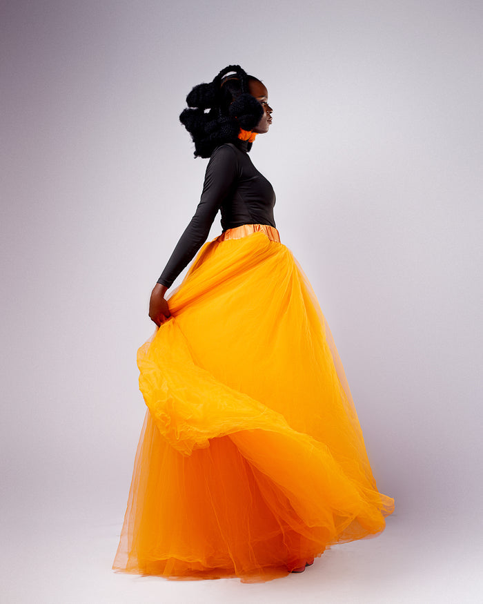 Mellow Drama Skirt - Layered Tulle Maxi Skirt - Dimaz