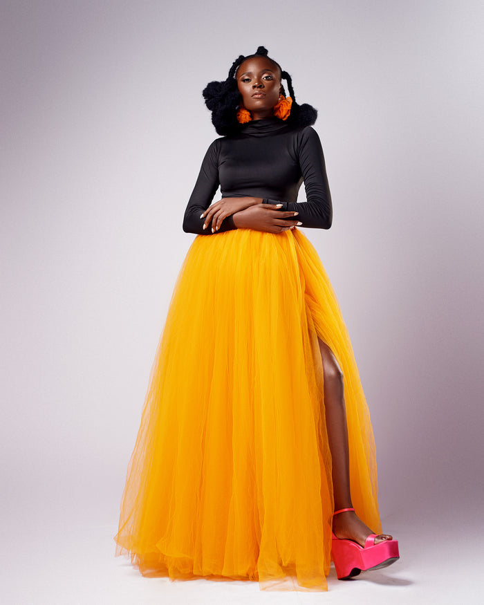Mellow Drama Skirt - Layered Tulle Maxi Skirt - Dimaz